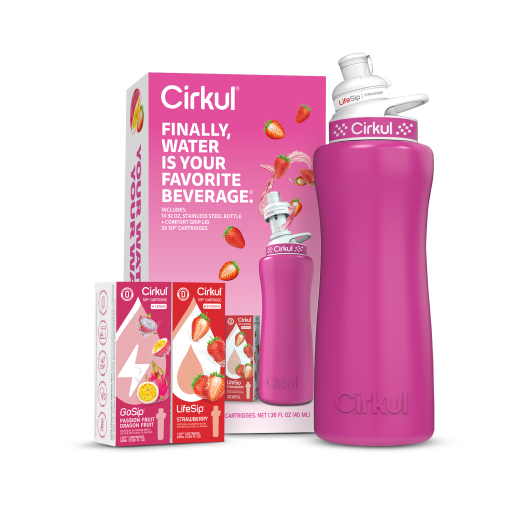 32oz. Hot Pink Stainless Steel Bottle Starter Kit - Classic Pick